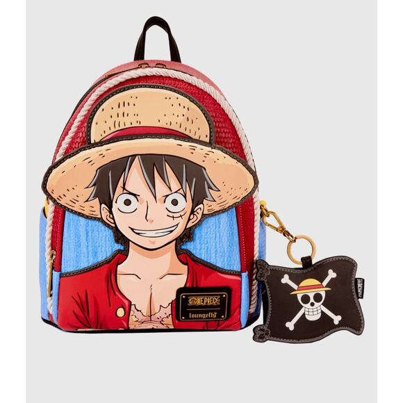 NYCC Limited Edition One Piece Luffy Cosplay Mini Backpack With Coin Bag NWT - Picture 1 of 7